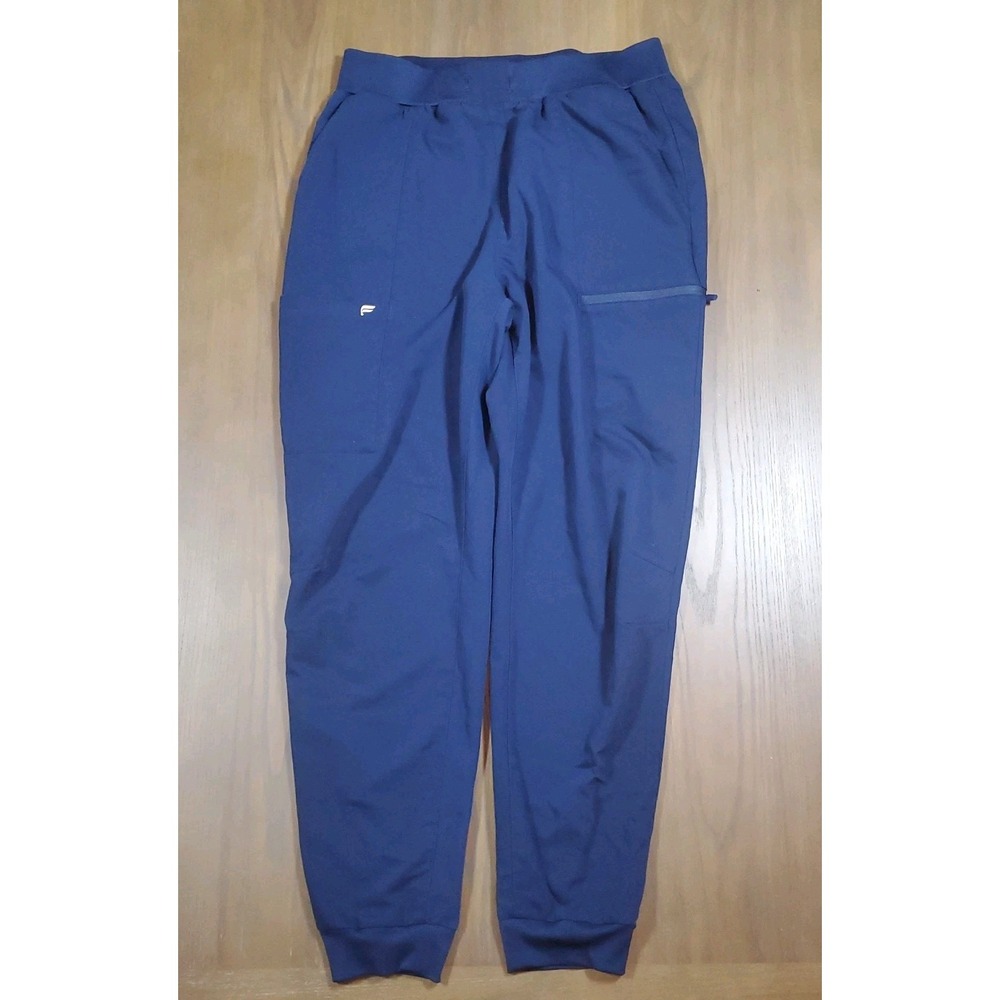 Fabletics High Rise On Call Scrubs Joggers Navy Blue, Large, Drawsting*